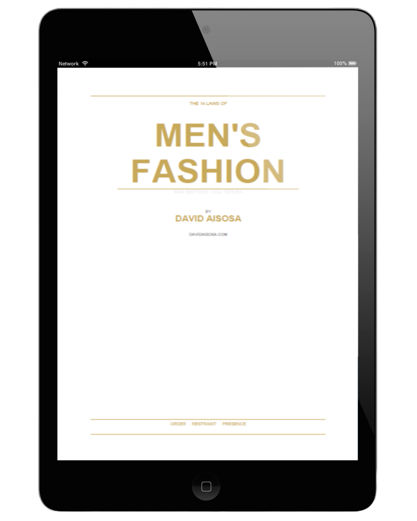The 14 Laws of Men's Fashion